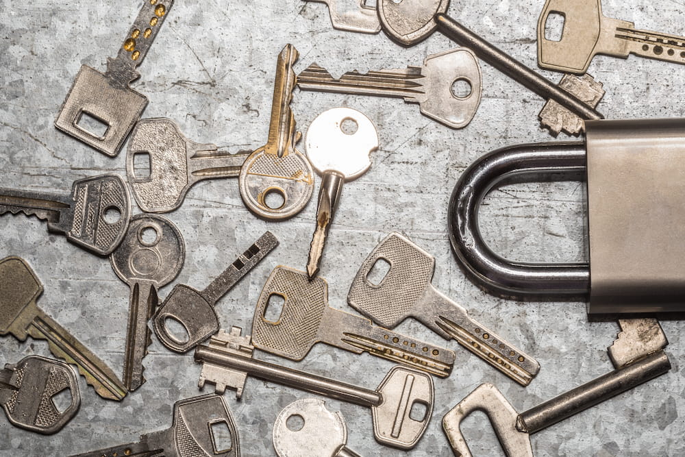 A padlock and antique keys - Global Locksmiths Locksmith Altona Services